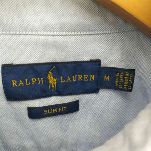 ラルフローレン RALPH LAUREN SLIM FIT ポニー 刺繍 B.D L/S オックスフォード シャツ メンズ import:M