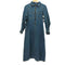 ザラ ZARA デニムジッパーデニム長袖ワンピース レディース import:S