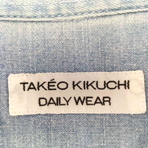 タケオキクチ TAKEO KIKUCHI ワーク シャンブレーシャツ メンズ