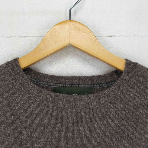 エディーバウアー Eddie Bauer 00s エルボーパッチ 3Dノルディック柄 ウールニット メンズ JPN:M