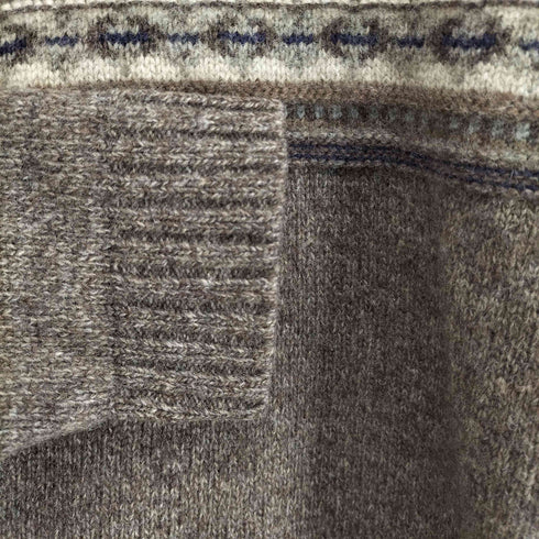 エディーバウアー Eddie Bauer 00s エルボーパッチ 3Dノルディック柄 ウールニット メンズ JPN:M