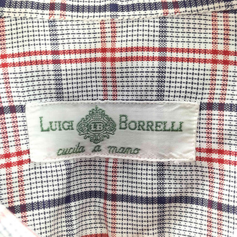 ルイジボレッリ LUIGI BORRELLI チェック柄 ボタンダウンシャツ メンズ