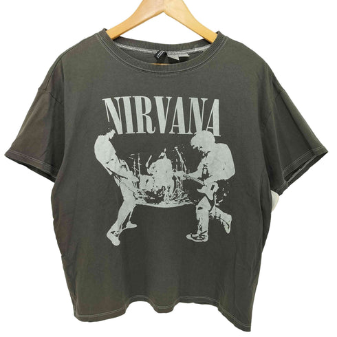 エイチアンドエム H&M バンドコラボ S/S バンドプリントクルーネックTシャツ メンズ import:M
