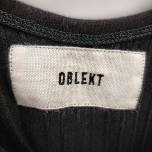 オブレクト oblekt オープンバックワイドリブトップス レディース FREE