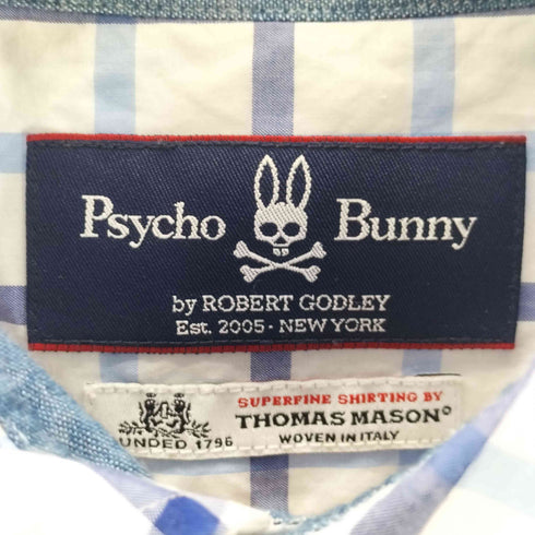 サイコバニー Psycho Bunny トーマスメイソン タイプライター チェック柄 シャツ メンズ