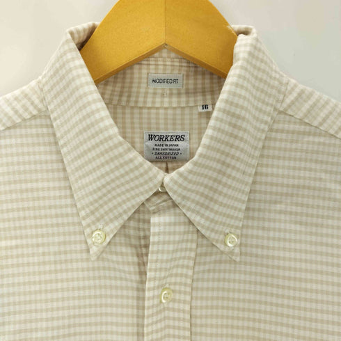ワーカーズ WORKERS.CO.LTD 日本製 モディファイド ギンガムチェック ボタンダウンシャツ メンズ 16