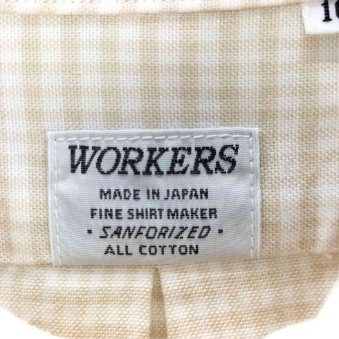 ワーカーズ WORKERS.CO.LTD 日本製 モディファイド ギンガムチェック ボタンダウンシャツ メンズ 16