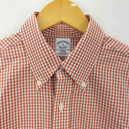ブルックスブラザーズ BROOKS BROTHERS ギンガムチェック 半袖 ボタンダウンシャツ メンズ JPN:M