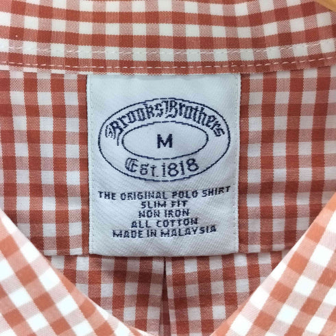 ブルックスブラザーズ BROOKS BROTHERS ギンガムチェック 半袖 ボタンダウンシャツ メンズ JPN:M