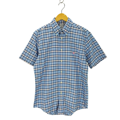 ブルックスブラザーズ BROOKS BROTHERS チェック柄 ボタンダウン 半袖 シャツ メンズ JPN:M