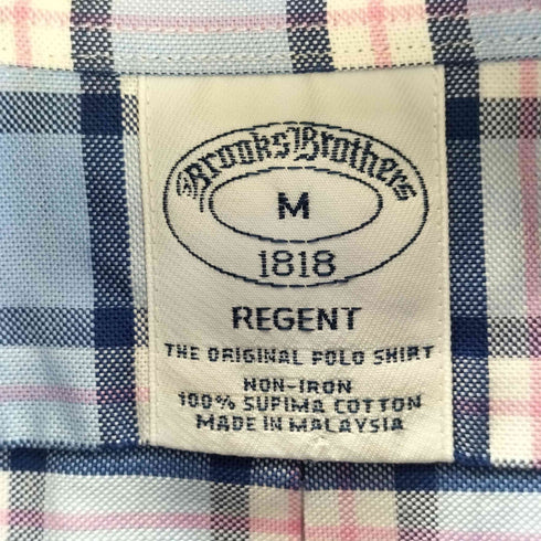 ブルックスブラザーズ BROOKS BROTHERS チェック柄 ボタンダウン 半袖 シャツ メンズ JPN:M
