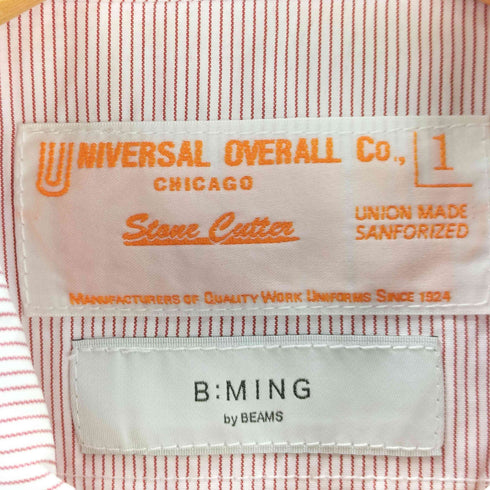 ユニバーサルオーバーオール UNIVERSAL OVERALL ストライプシャツ メンズ JPN:1