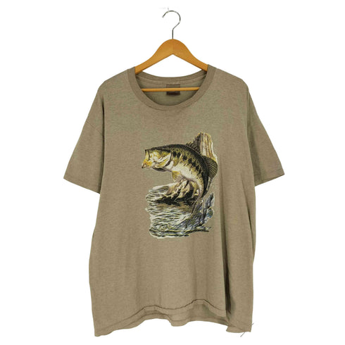 オニータ ONEITA 90s シングルステッチ USA製 プリント クルーネック Tシャツ メンズ import:XL