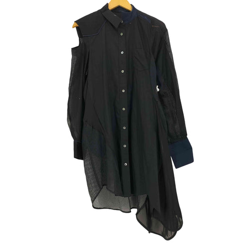 サカイ Sacai 18ss 素材切替 シャツワンピース レディース JPN:1