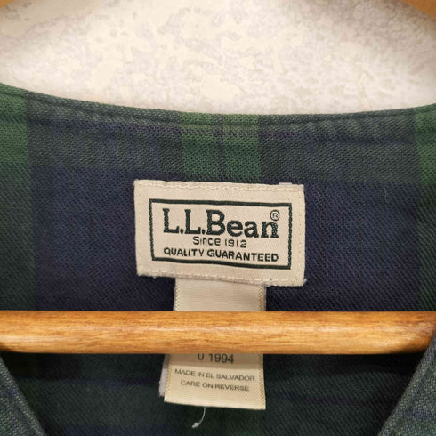 エルエルビーン L.L.Bean サイドスリットチェックシャツマキシワンピース レディース JPN:S