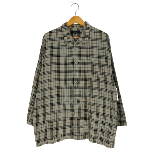 バーバリーロンドン BURBERRY LONDON ロゴ刺繍 ノバチェック コットン レギュラーカラーシャツ メンズ import:L