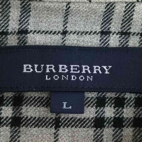 バーバリーロンドン BURBERRY LONDON ロゴ刺繍 ノバチェック コットン レギュラーカラーシャツ メンズ import:L