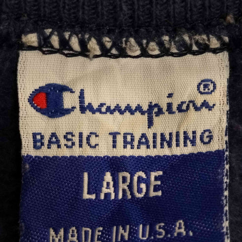 チャンピオン Champion 90s BASIC TRAINING USA製 カレッジロゴ クルーネックスウェット メンズ import:L
