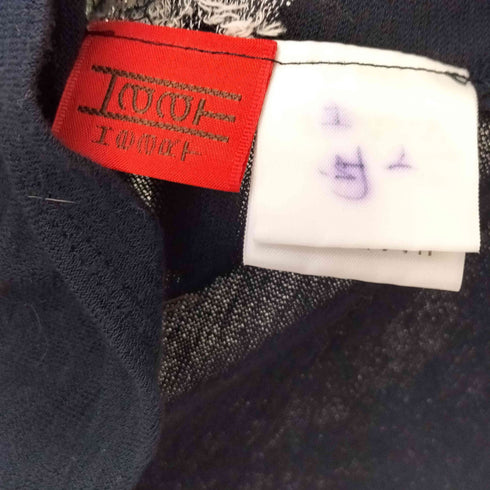 イッセイミヤケ ISSEY MIYAKE Haat モックネック 刺繍 ノースリーブトップス レディース JPN:2