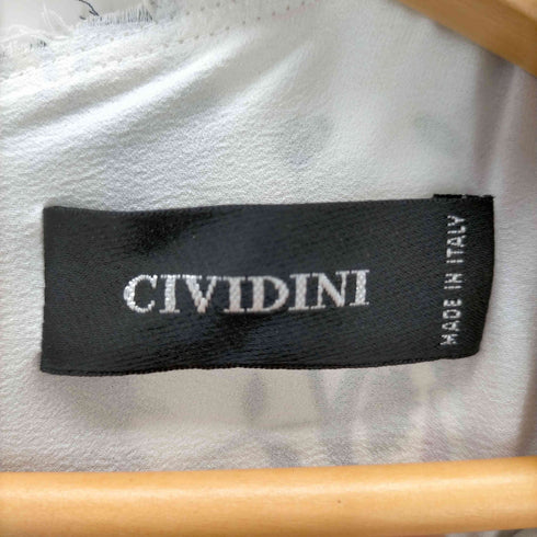 チヴィディーニ CIVIDINI イタリア製 シルク混 総柄ワンピース レディース 36