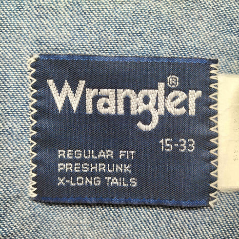 ラングラー Wrangler 80s REGULAR FIT ウエスタンデニムシャツ メンズ 15-33