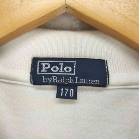 ポロバイラルフローレン Polo by RALPH LAUREN 鹿の子 ポニー刺繍袖ラインポロシャツ メンズ 170