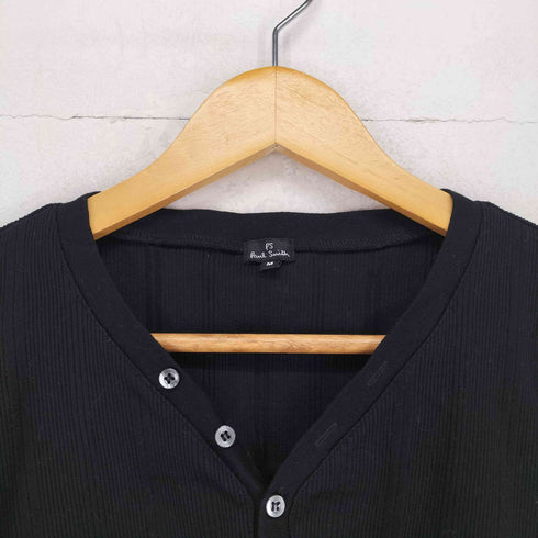 ピーエスポールスミス PS Paul Smith ヘンリーネック コットンリブニットポロシャツ レディース JPN:M