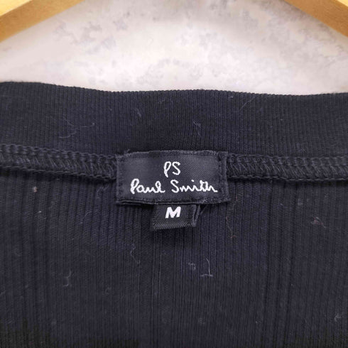 ピーエスポールスミス PS Paul Smith ヘンリーネック コットンリブニットポロシャツ レディース JPN:M