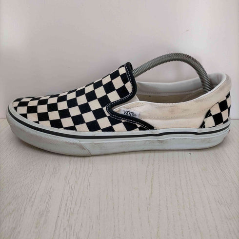 バンズ VANS スリッポン BLK/WHT CHECK メンズ JPN:26.5