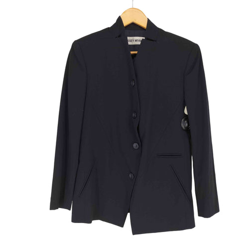 イッセイミヤケ ISSEY MIYAKE 03SS 銀タグ マオカラー 4B シングル ウールテーラードジャケット Archive レディース JPN:M