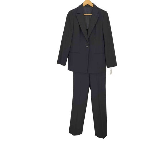 バーバリーロンドン BURBERRY LONDON ピークドラペル サマーウール 1B テーラードジャケット センタープレススラックスパンツ セットアップ レディース 40