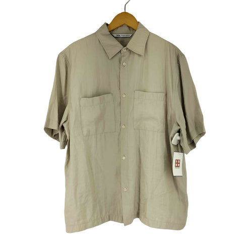 ザラ ZARA モダールブレンドシャツ メンズ import:L