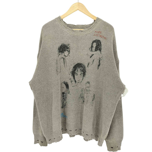 MADE EXTREME ダメージ加工 グラフィックニット メンズ import:XL