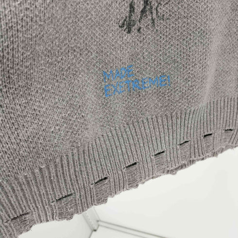 MADE EXTREME ダメージ加工 グラフィックニット メンズ import:XL