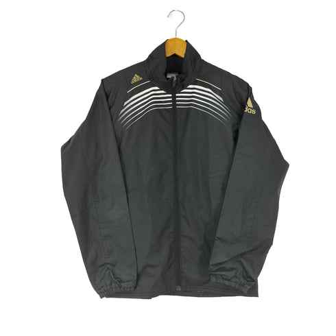 アディダス adidas ロゴプリント パイピング ナイロンジャケット メンズ OT