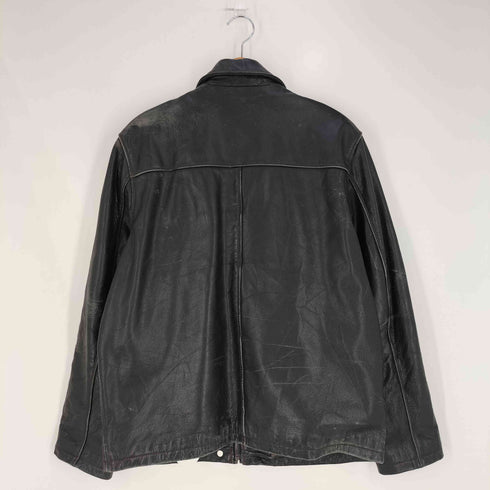 コロンビア Columbia 裏地キルティング ジップアップ レザージャケット メンズ import:M