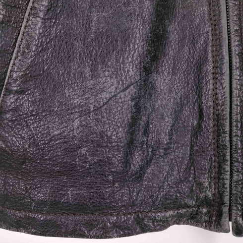 コロンビア Columbia 裏地キルティング ジップアップ レザージャケット メンズ import:M