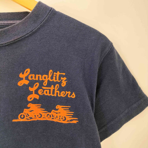 LANGLITZ LEATHERS バイカープリント クルーネック S/S Tシャツ メンズ import:XS