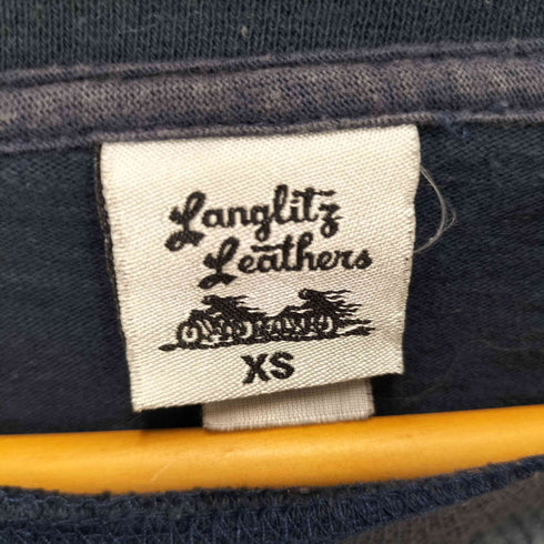 LANGLITZ LEATHERS バイカープリント クルーネック S/S Tシャツ メンズ import:XS
