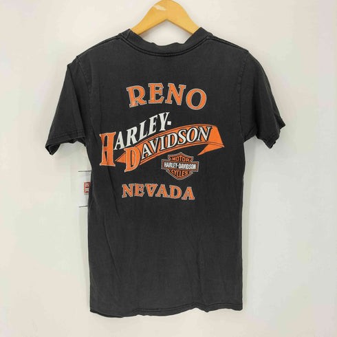 ハーレーダビッドソン HARLEY-DAVIDSON ©1998 両面プリント クルーネック ポケットTシャツ レディース