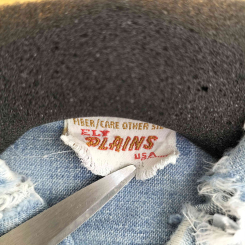 ELY PLAINS ダメージ加工 デニム ウエスタンシャツ メンズ