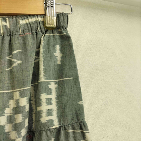儀右衛門 GIEMON 久留米絣 総柄 ティアードスカート レディース