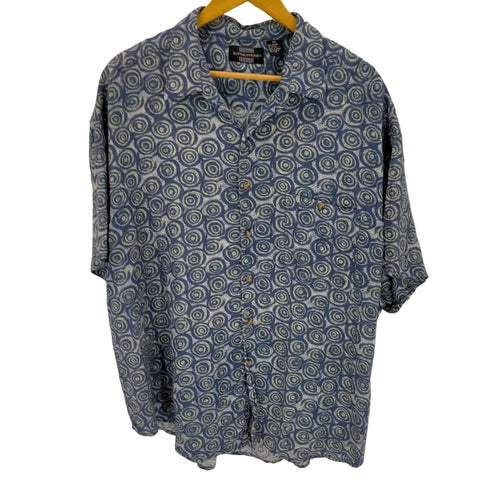 エクスプレッションズ EXPRESSIONS 総柄オープンカラーシャツ メンズ 2XL