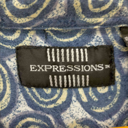 エクスプレッションズ EXPRESSIONS 総柄オープンカラーシャツ メンズ 2XL