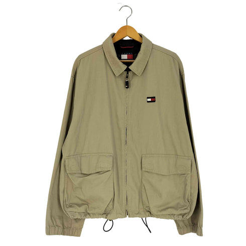 トミーヒルフィガー TOMMY HILFIGER ロゴ刺繍 ドローコード付き スイングトップ メンズ import:L