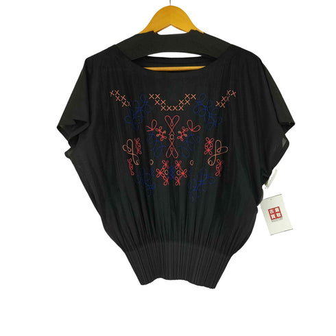 プリーツプリーズイッセイミヤケ PLEATS PLEASE ISSEY MIYAKE フロント刺繍加工 ブラウス レディース JPN:3