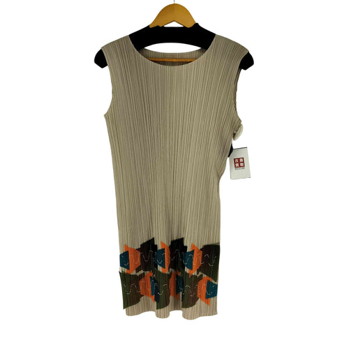 プリーツプリーズイッセイミヤケ PLEATS PLEASE ISSEY MIYAKE パッチワーク プリーツキャミワンピース レディース JPN:3