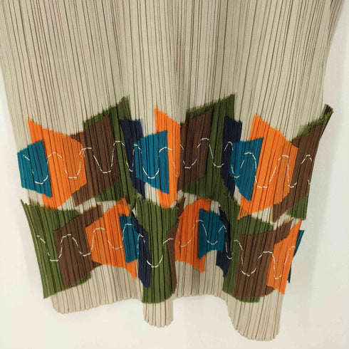 プリーツプリーズイッセイミヤケ PLEATS PLEASE ISSEY MIYAKE パッチワーク プリーツキャミワンピース レディース JPN:3