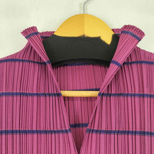 プリーツプリーズイッセイミヤケ PLEATS PLEASE ISSEY MIYAKE ボーダー プリーツキャミワンピース レディース JPN:3