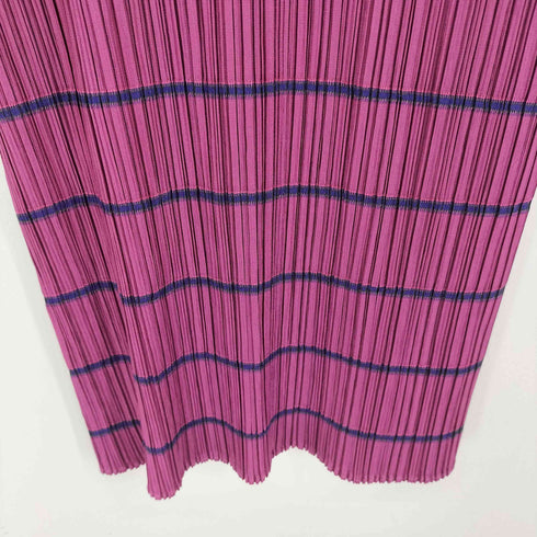 プリーツプリーズイッセイミヤケ PLEATS PLEASE ISSEY MIYAKE ボーダー プリーツキャミワンピース レディース JPN:3